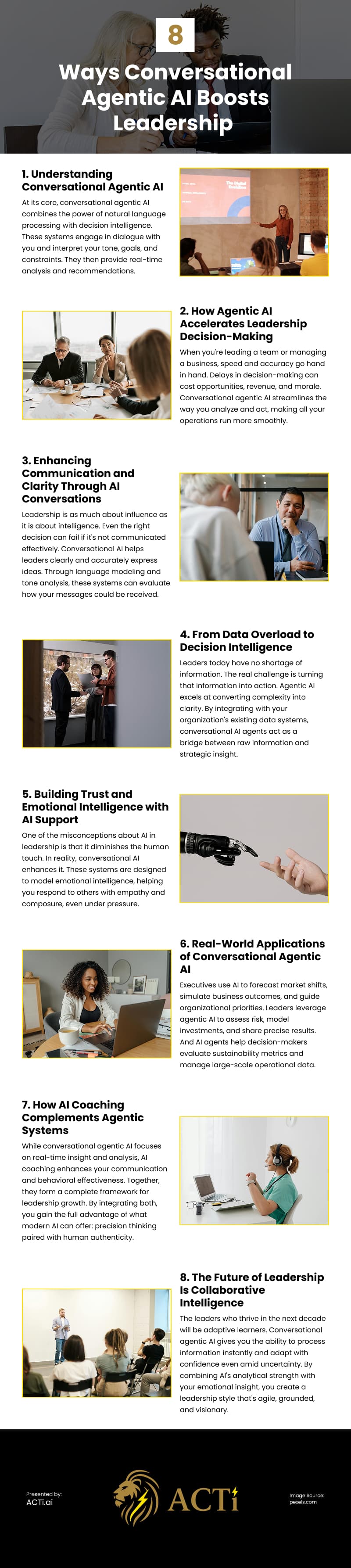 8 Ways Conversational Agentic AI Boosts Leadership Infographic 8 Ways Conversational Agentic AI Boosts Leadership Infographic