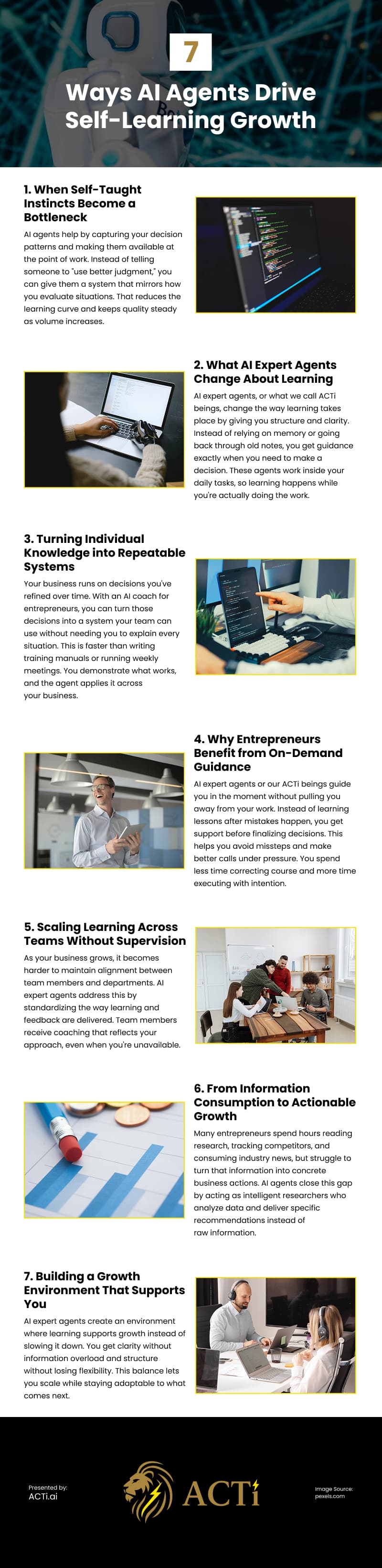 7 Ways AI Agents Drive Self-Learning Growth Infographic 7 Ways AI Agents Drive Self-Learning Growth Infographic
